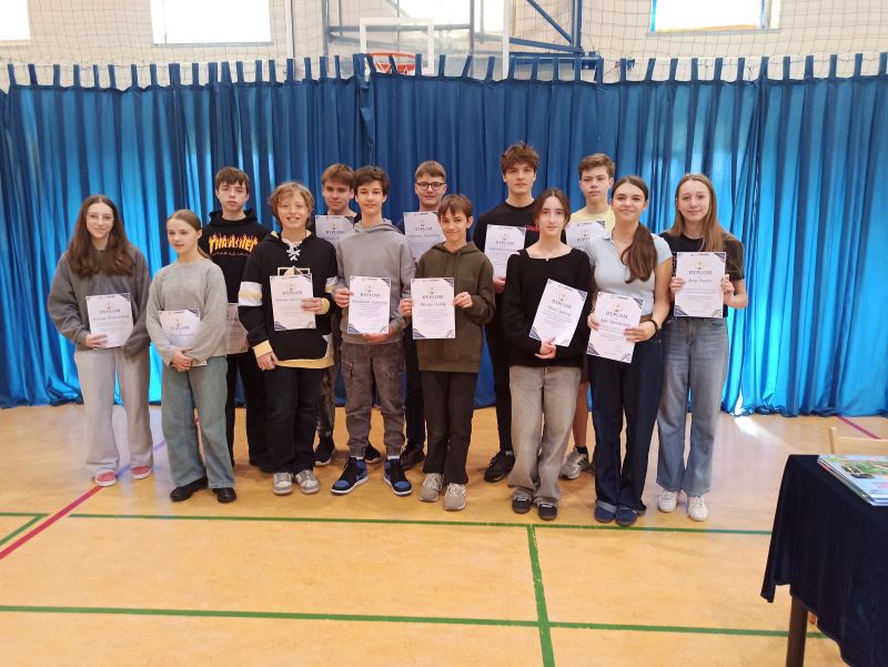 Gratulacje dla laureatów konkursów przedmiotowych w roku szkolnym 2024/2025