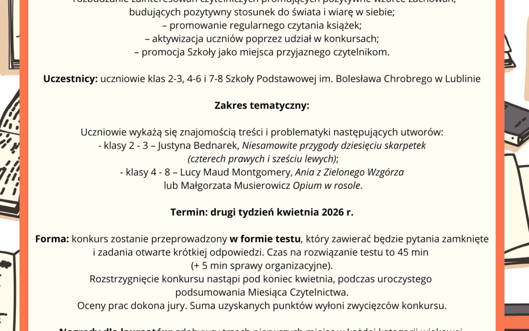 Regulamin konkursu czytelniczego